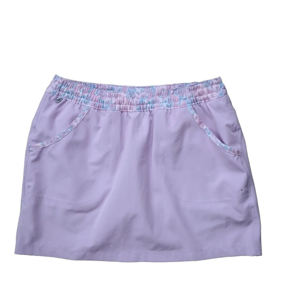Columbia Floral Waistband Pale  Violet Performance Sports Mini Skort XS